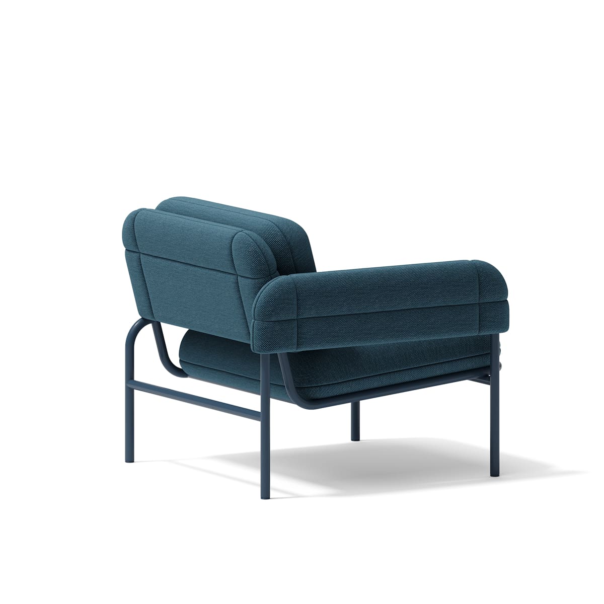 Lounge chair with single armrest